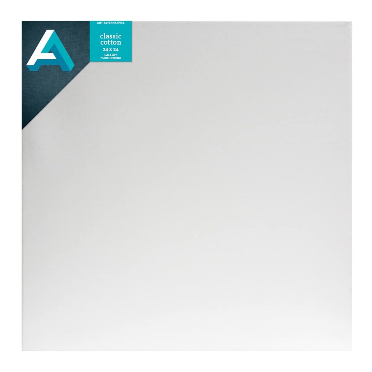 Art Alternatives Classic Cotton Stretched Canvas, Gallery, 1-3/8 in Profile, 24 in x 24 in